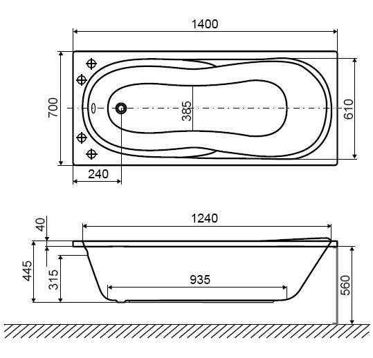 Excellent Sekwana WAEX.SEK14WH акриловая ванна