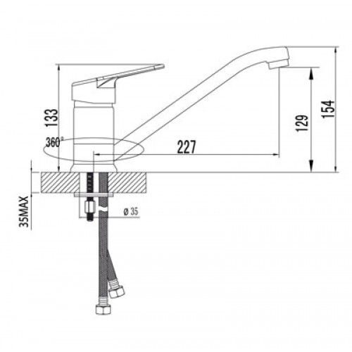 Lemark LUNA LM4104C смеситель для кухни