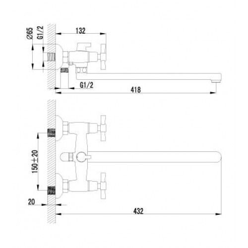 Lemark NEO LM2212C смеситель для душа