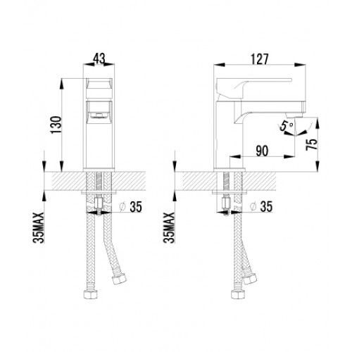 Lemark plus GRACE LM1506C смеситель для умывальника