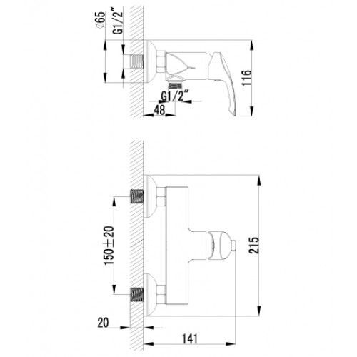 Lemark  LM1103C смеситель для душа