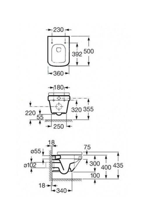 Roca "Dama-N" 346788000 унитаз подвесной