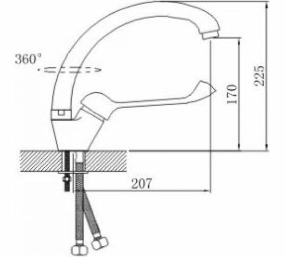 Смеситель хирургический   Potato P4137