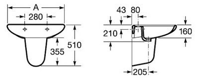 Roca "N-Meridian" 7337241000 полупьедестал