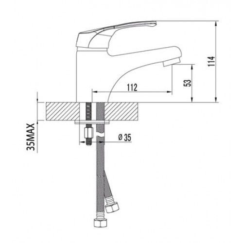 Lemark OMEGA LM3106C смеситель для умывальника