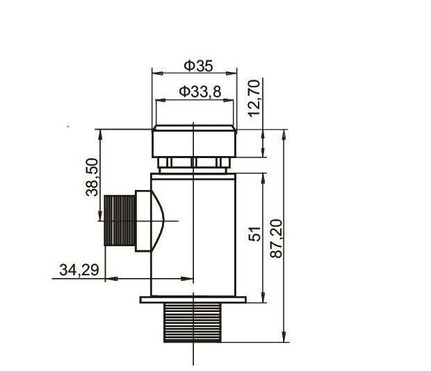 Кран порционный нажимной РС для писсуара CL-YS003