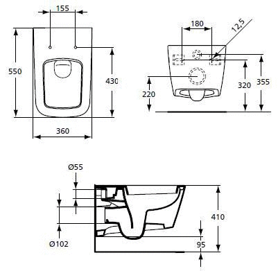 Ideal Standart "Симпл Ю" J452101 подвесной унитаз